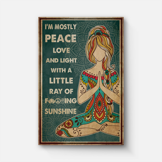 I'm Mostly Peace Girl Canvas 