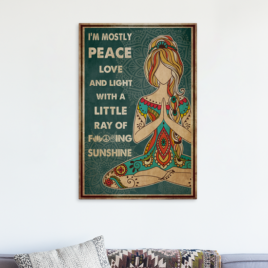 I'm Mostly Peace Girl Canvas 