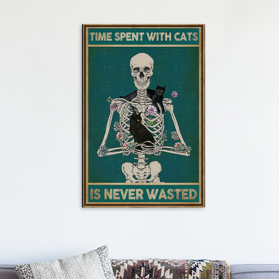 Time Spent With Cats Is Never Wasted Canvas 
