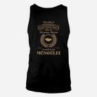 Deutschland Mongolei Spruch Schwarzes Unisex TankTop, Humorvolles Design