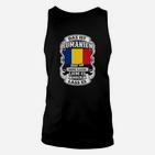 Rumänien-Patrioten Unisex TankTop Schwarz, Landesflagge & Stolz Spruch