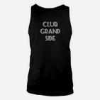 Schwarzes Unisex TankTop Club Grand Side, Trendiges Tee für Events