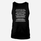 Schwarzes Unisex TankTop Glücklicher Sohn & Stolz der Mutter, Design für Söhne