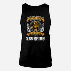 Schwarzes Unisex TankTop mit Skorpion-Motiv Gutes Herz, Schlechter Charakter