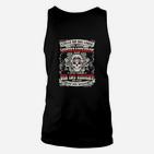 Totenkopf Lebensmotto Unisex TankTop im Vintage-Stil, Schwarzes Motiv-Print Tee