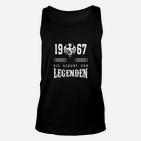 1967 Geburt von Legenden Schwarzes Herren Unisex TankTop, Retro Design