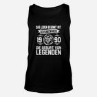 Geburt von Legenden 1990 Unisex TankTop, Schwarzes Retro Design