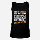 Handball-Fan Unisex TankTop mit Spruch für Fans, Unisex Schwarzes Tee