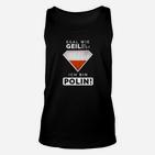 Ich bin Polin lustiges Unisex TankTop in Schwarz, Humorvolles Damenoberteil