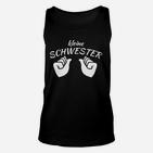 Kleine Schwester Unisex TankTop in Gebärdensprache, Schwarzes Tee für Geschwister