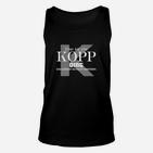 KOPP DING Schwarzes Unisex TankTop - Lustiges Verständnis-Design