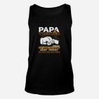 Lustiges Vatertag Unisex TankTop mit Papa & Tochter Spruch, Schwarzes Herren Motiv-Unisex TankTop