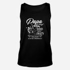 Papa Motorradfahrer Spruch Unisex TankTop für Herren in Schwarz