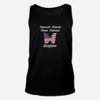 Patriotisches Unisex TankTop in Schwarz mit Amerikanischer Flagge & Deutschem Text