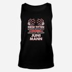 Personalisiertes Geburtsmonat Unisex TankTop - Juni Mann Schutzschild Spruch