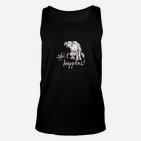 Schwarzes Bulldoggen Unisex TankTop für Herren mit lustigem Spruch