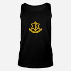 Schwarzes Herren Unisex TankTop mit Goldenem Anker, Schiffsmotiv Design