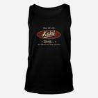 Schwarzes Kiehl Ding Unisex TankTop, Lustiges Spruch Design