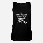 Schwarzes Unisex TankTop für Hundefreunde, Aufdruck Nur in einen Hund verlieben