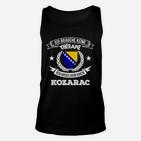 Schwarzes Unisex TankTop 'Ich brauche keine Therapie - nur Kozarac', Wappen-Design