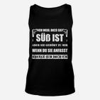 Schwarzes Unisex TankTop Ich weiß, dass sie süß ist in Weißer Schrift, Lustiges Spruch-Unisex TankTop