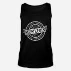 Schwarzes Vintage Musik-Themen Unisex TankTop für Musikerinnen