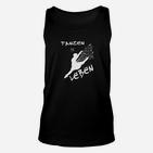 Tanzendes Leben Graphic Tee, Schwarzes Unisex TankTop mit Motivdruck