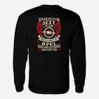 Opel Arbeiter Sexy Spruch Langarmshirts, Schwarzes mit Flügeldesign