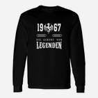 1967 Geburt von Legenden Schwarzes Herren Langarmshirts, Retro Design