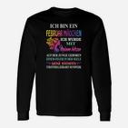 Februar Mädchen Geburtstags-Langarmshirts, Spruch mit Drachenmotiv