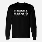 Fußball Papa Langarmshirts Schwarz mit Ballmotiv, Geschenk für Väter