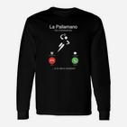 Handball-Humor Langarmshirts La Pallamano sta chiamando, Anruf-Motiv Design