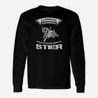 Herren Langarmshirts Sternzeichen Stier, Motivierender Spruch Design