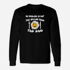 Humorvolles Langarmshirts My English is not the yellow from the egg mit Emoji