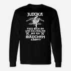 Judoka Langarmshirts: Fass mich an - Mädchenkampf! - Motivationsspruch
