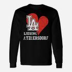 LA Liesing Atzersdorf Herz Logo Langarmshirts, Trendiges Design in Schwarz