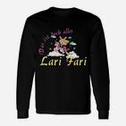 Lustiges Lari-Fari Langarmshirts mit Comic-Schaf, Spaß-Langarmshirts für Feste