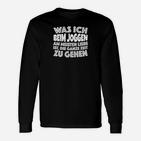 Lustiges Laufshirt Zeit zum Gehen beim Joggen - Schwarzes Langarmshirts für Jogger