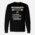 Mechaniker Humor Langarmshirts, Stundenlohn Aufdruck – Lustiges Handwerker Tee