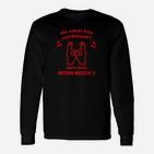 Schwarz-Rotes Anthony Modeste II Fan-Langarmshirts mit Slogan, Handzeichen Design