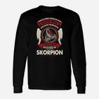 Skorpion-Motiv Herren Langarmshirts mit Mut Motto, Stilvolles Design Tee