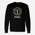 Weltbester Onkel Langarmshirts mit Gold-Schriftzug, Ideales Geschenk