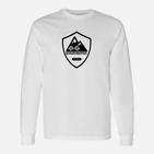 Bergsport Shield-Logo Langarmshirts für Herren in Weiß, Outdoor-Mode