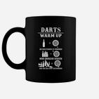 Darts Warm Up Lustiges Tassen für Herren, Dartspieler Tee