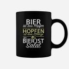 Lustiges Bier Tassen Bier ist Salat Spruch, Geschenk für Bierfreunde