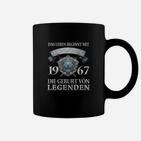 Schwarzes Herren-Tassen 1967 Geburt von Legenden - Retro Geburtstagsdesign