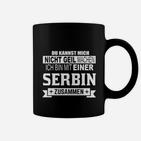 Stolzes Schwarz Tassen für serbische Partnerin, Liebeserklärung Tee