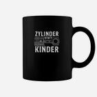 Zylinder Statt Kinder Tassen, Herrenshirt für Motorsport Enthusiasten