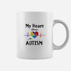 Autismus-Bewusstsein Tassen Herzschlag für Autismus, Herz-Design