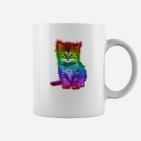 Farbenfrohes Regenbogen-Kätzchen Tassen für Alle